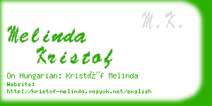 melinda kristof business card